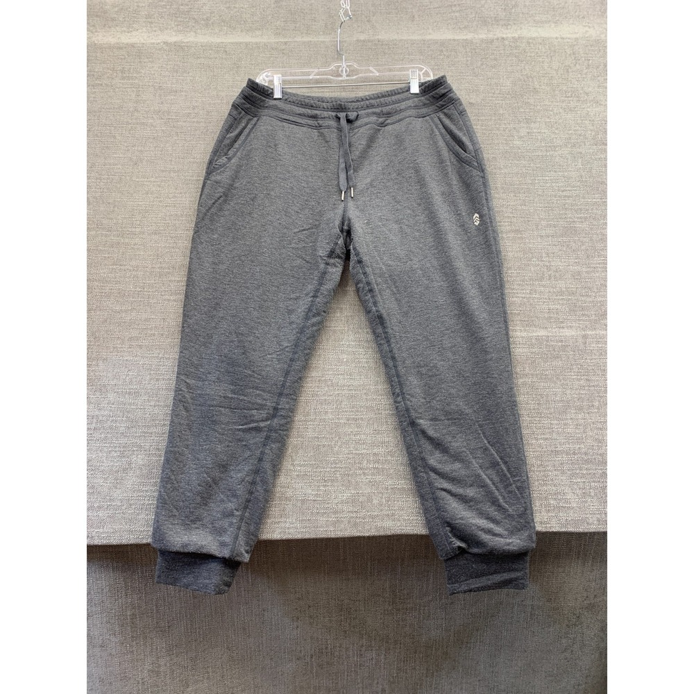 Free Country Sweatpants Mens Large‎ Gray Sherpa Lined Warm Pockets Tapered Leg